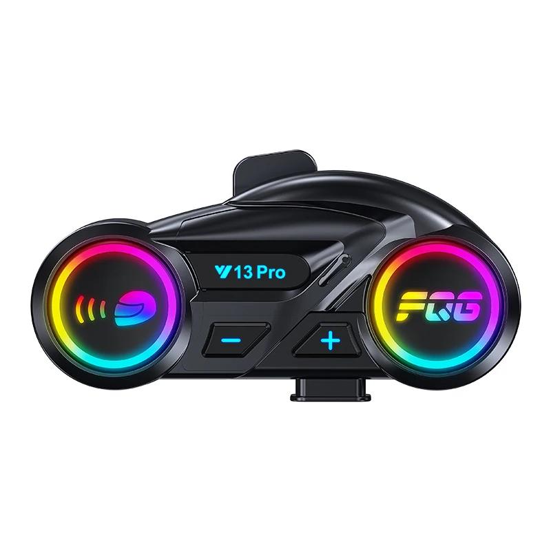 1/2pcs Y13 Pro Motorcycle Bluetooth Intercom 500M Wireless Intercomunicador 1000Mah Moto Walkie Talkie Helmet Intercom Headset