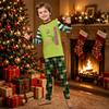 Family Matching Christmas Print Pajama Set with Long Sleeve Top and Pants