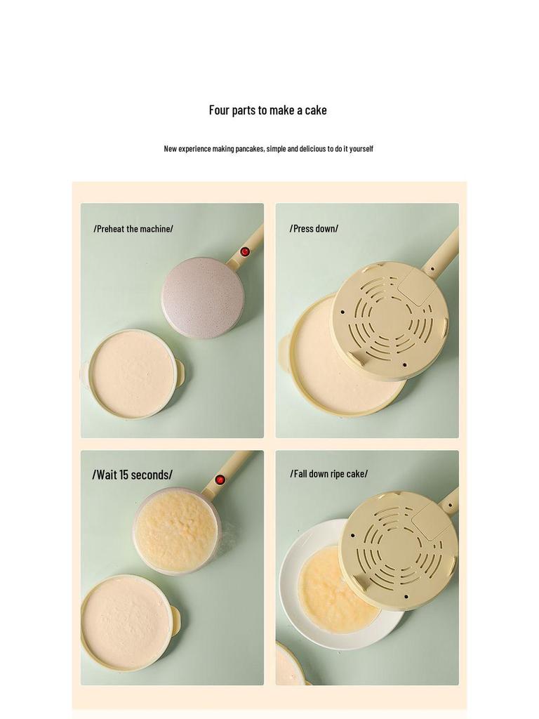 Electric Crepe & Pancake Maker for Home - Versatile Machine for Spring Rolls, Baking, and More
