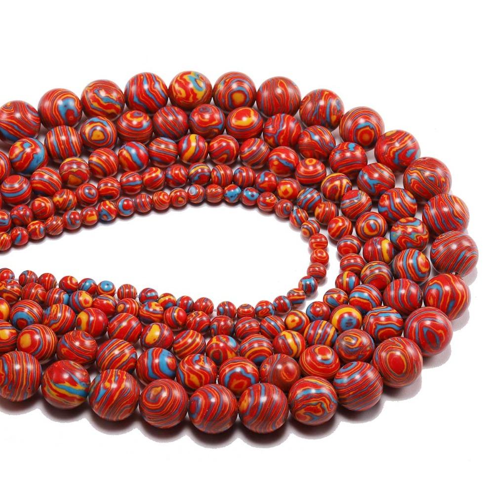 Round Spacer Loose Beads India Bead Multicolor 1strand/lot 4 6 8 10 12 Mm Malachite Bead Jewelry Findings DIY Necklace Bracelet