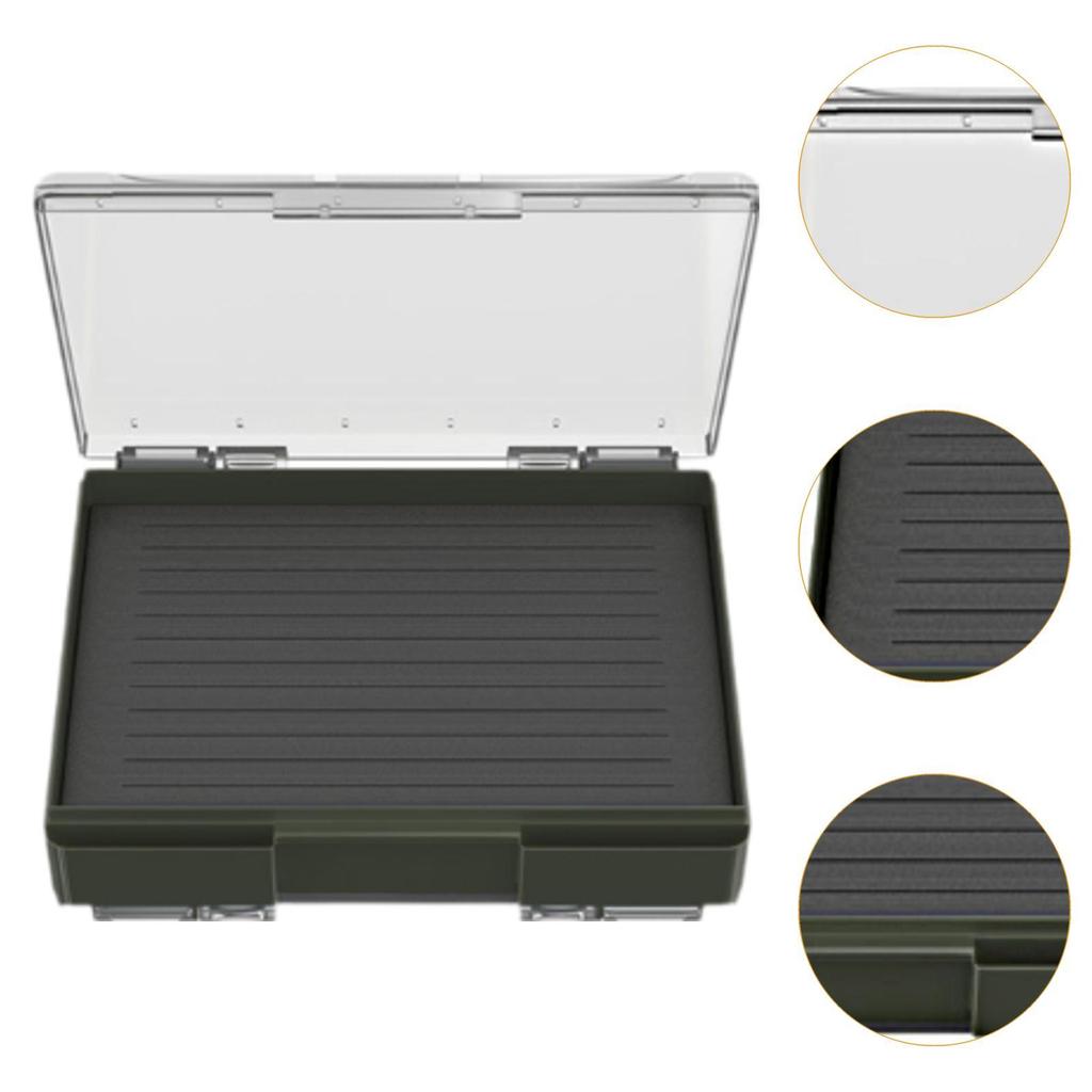 Fly Fishing Tackle Box Organizer Protection Thicker Storage Double Memory Foam Side Gear for Baits Hooks Vest Jigs Hooks Sinkers