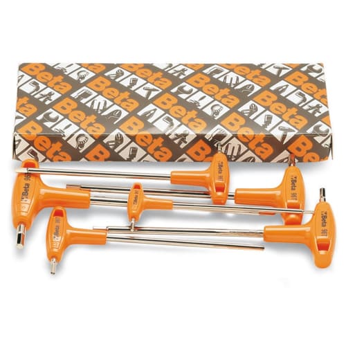 T-shaped hex wrench set with grip, 6 pieces, 96T/S6