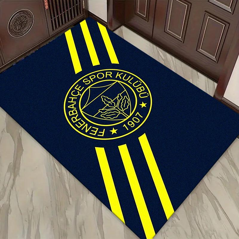 Tappeto Tappetino con Logo Fenerbahçe per Soggiorno Camera da Letto Casa Decorazione Divano, Tappetino Antiscivolo per Giochi Bambini