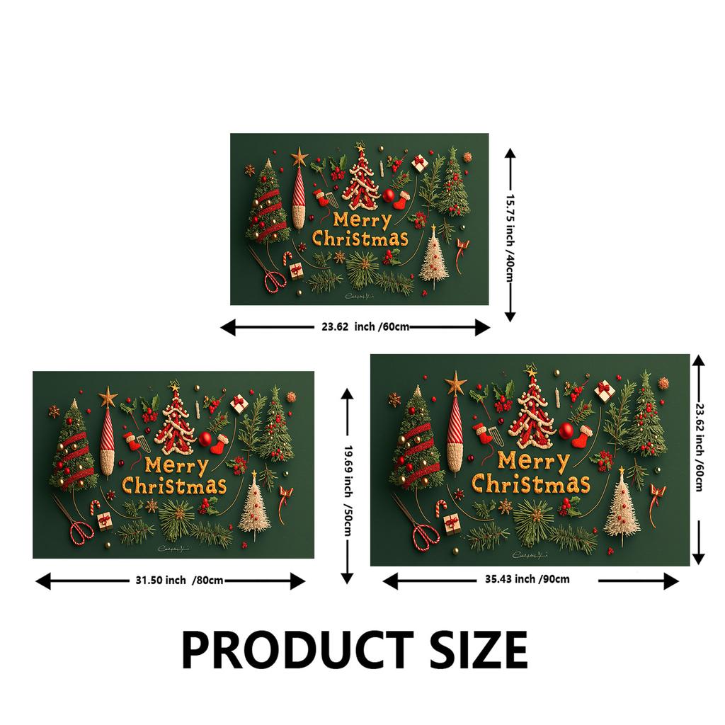 Christmas Door Mat Entrance Outdoor Floor Foot Mats Front Doormat Room Rugs Hallway Bath Carpet Washable