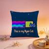 Hot Nnyan Catful Cushion Cover Comfortable Durable Pillow Cover MultiScene for Home Office Car Sofa