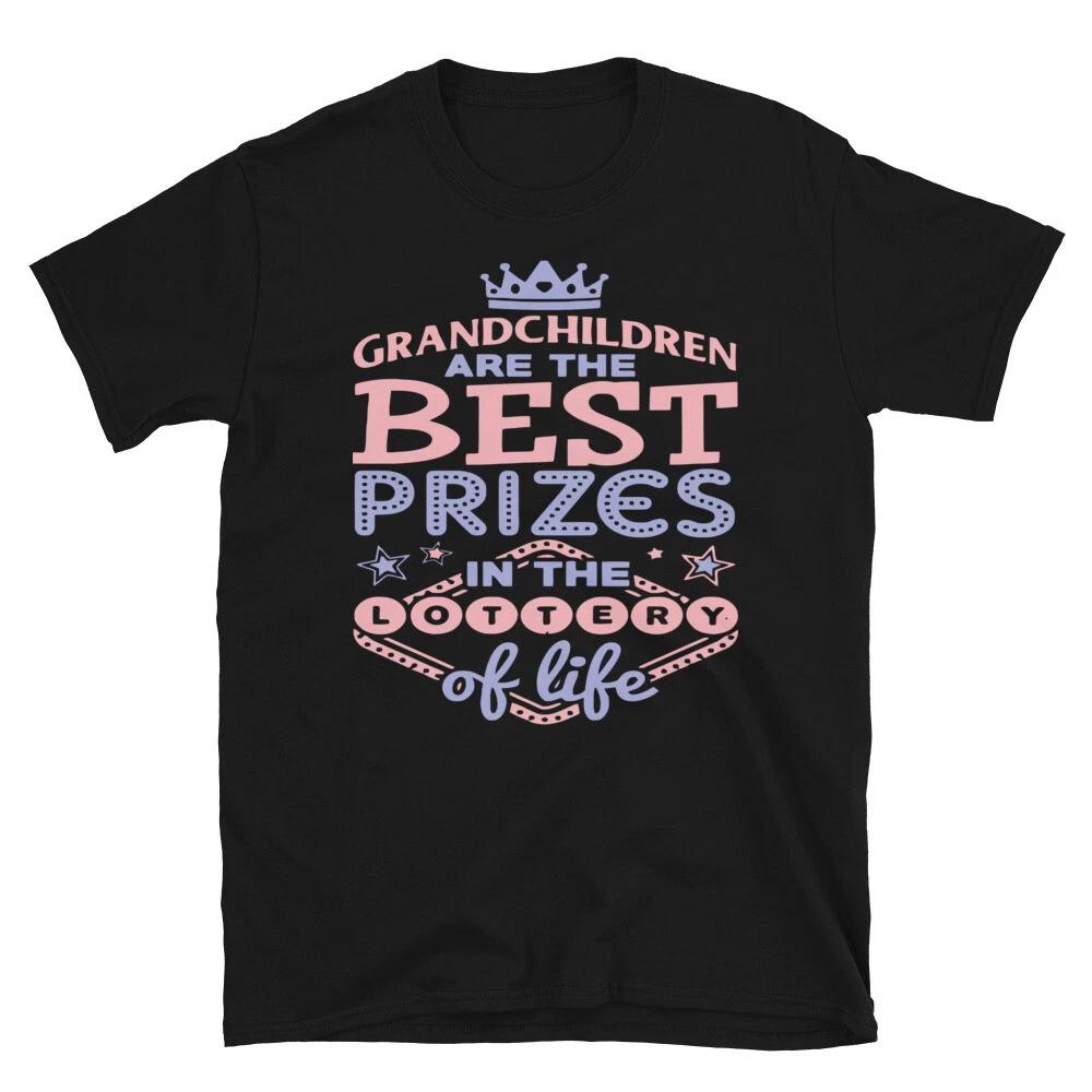 Grandchildren Lottery Of Life Funny Cute Grandma Mom Humor T-Shirt M