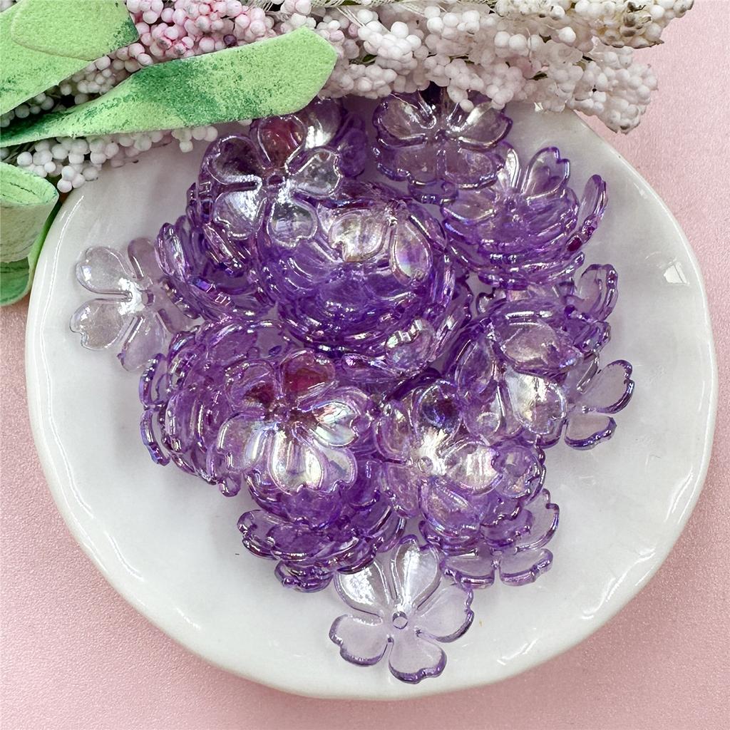 For Jewelry Making 100PCS Necklace DIY Bracelets 14.7mm High Quality New Loose Beads Galsang Flower Acrylic Earrings Fashion  Supply