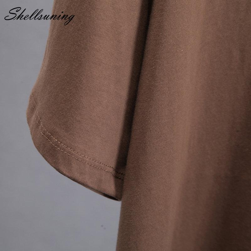 Shellsuning Summer Cute Printed Cotton T Shirt Women Loose Short Sleeve Trend Tees Female Casual Streetwear All-match Basic Tops