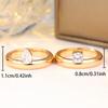 Elegant Gold Color Teardrop Round Zircon Ring Set for Women Daily Wear and Wedding