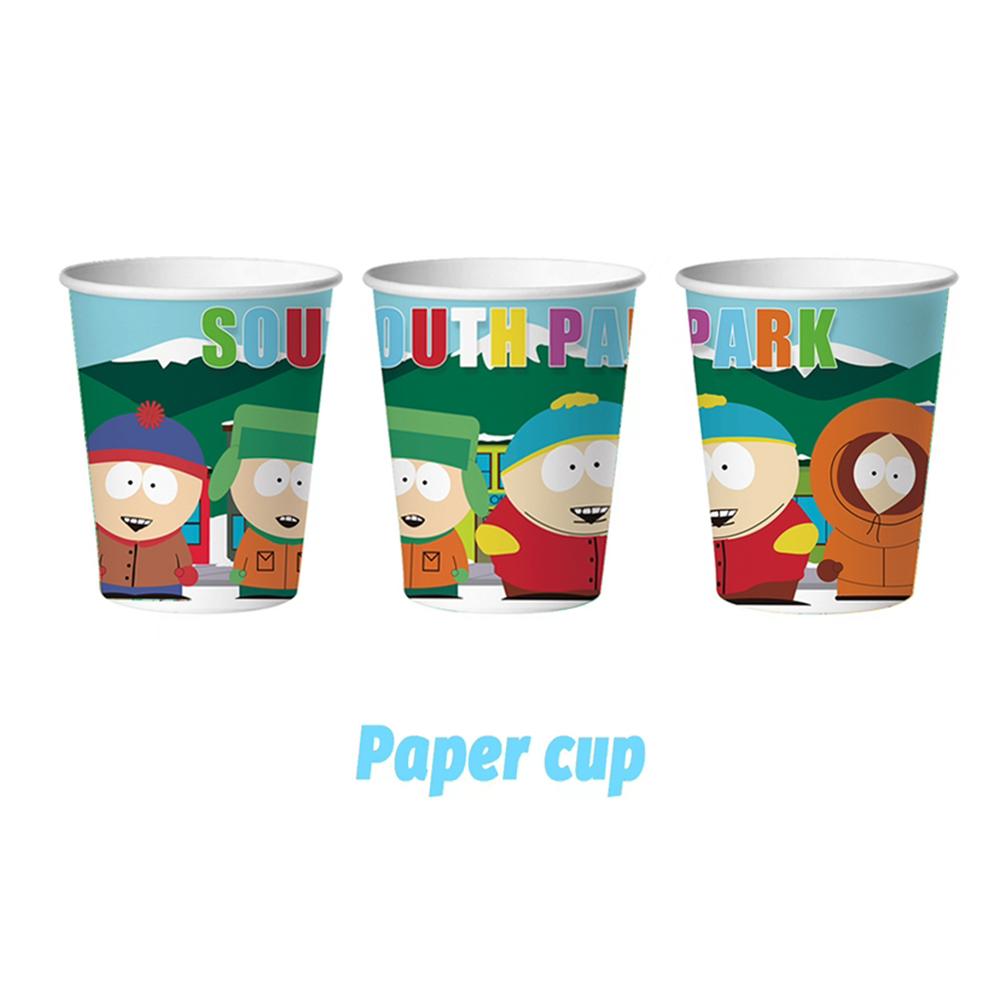51 Stück South Park Themenparty Geschirr für Geburtstagsdekorationen-10 Gäste