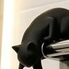 3D Printed Cat Decor Shelf Sitter with Lantern, Whimsical Figurine Hook for Handmade Style Wall Keys, Decorative Book Edge Statue, Creative