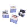 1 Set Kitchen Accessories Dollhouse Simulation Mini Kitchen Utensils Gas Stove Model Scene Decoration Dolls House Miniature