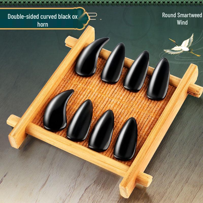 Natural Buffalo Horn Guzheng Finger Picks for Children, Beginners, Adults, and Professionals