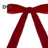 12Pcs Christmas Velvet Bows Red Ribbon Velvet Bows with Gold Twist Ties for Christmas Tree Wreath Garland Decoration
