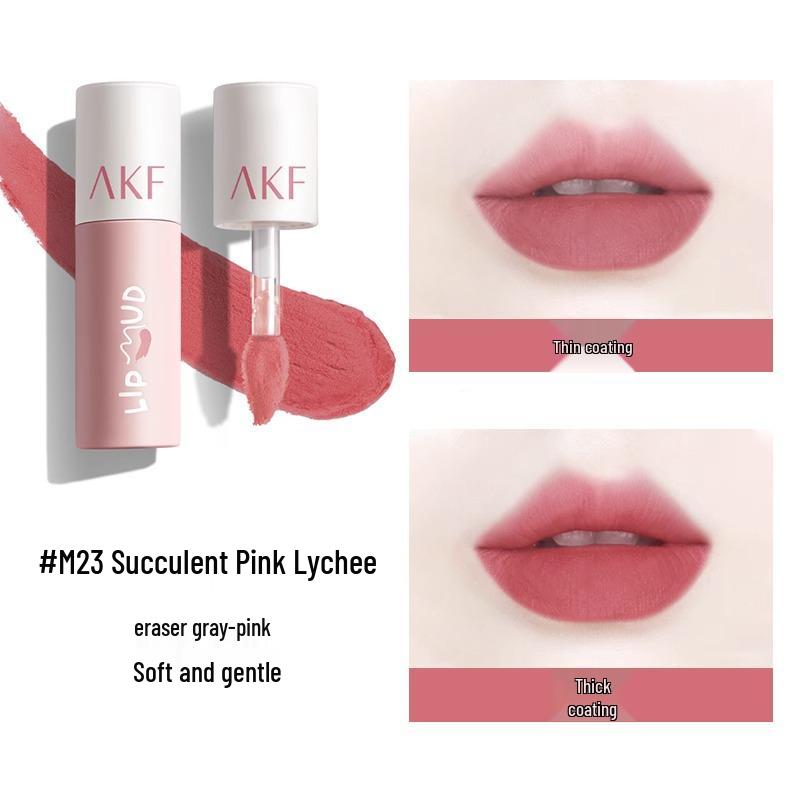 AKF Lippen-Mud: Erschwinglicher Studentenfreundlicher Lippenstift mit Weicher Matter Textur für Herbst/Winter