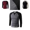Stylish Men's Slim Fit Crew Neck Long Sleeve Raglan Tee With Classic Appeal