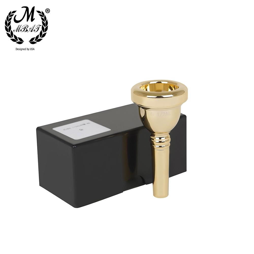 M MBAT 6 1/2AL Alto Trombone Mouthpiece Copper Alloy Material Silver Gold Color Trombone Mouthpiece Musical Instrument Accessory