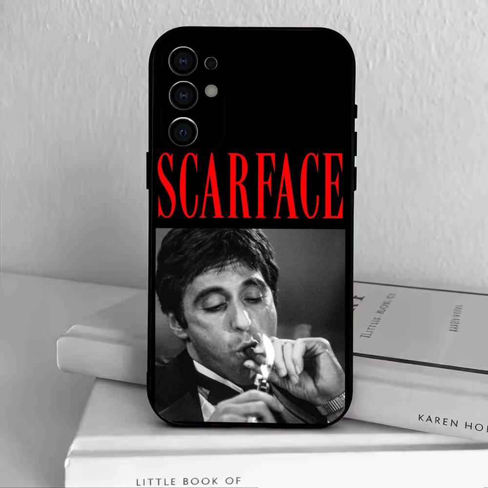 T-Tony Montana Phone Case For Samsung S25,S24,S21,S22,S23,S30,Ultra,S20,Plus,Fe,Lite,Note,10,Black Cover