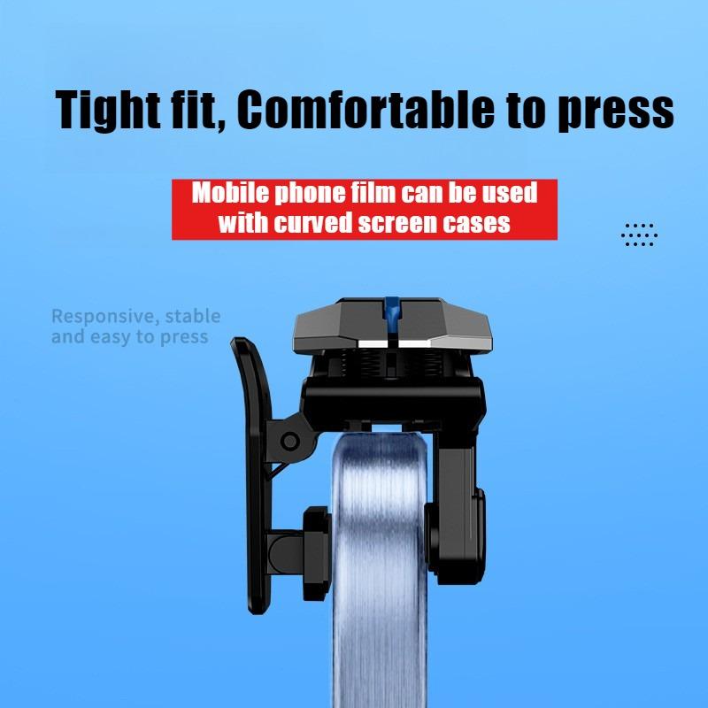 DY15 Mobile PUBG Game Trigger Aim Shooting ABS Alloy Key Button Six Finger Stretchable Sensitive Game Controller for IOS Android 5