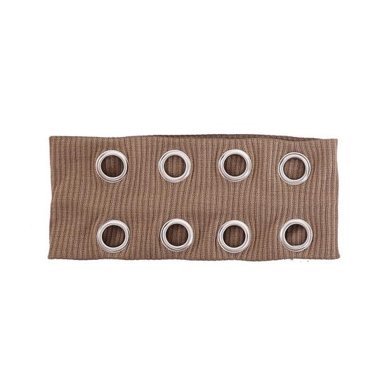 Women Hair Band Punk Style Rock Stretch Headband with Hollow Eyelets Aesthetic Design Hair Accessories