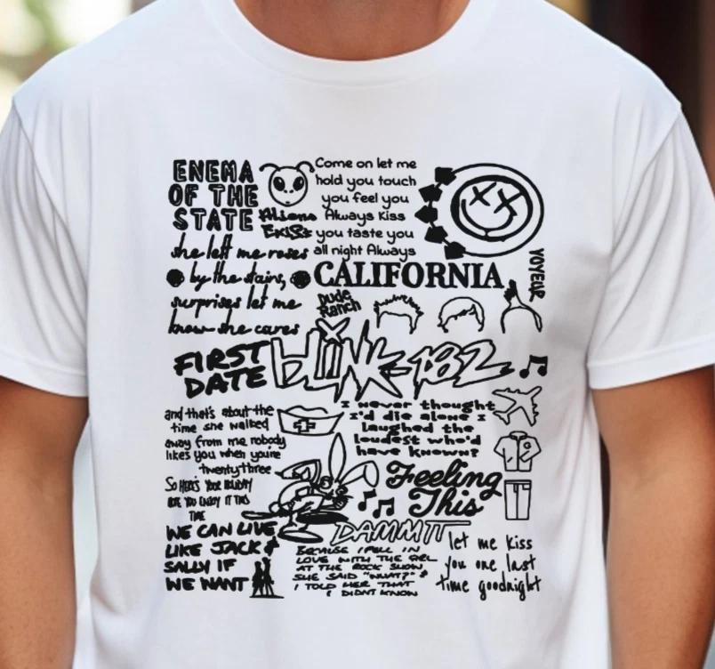 Футболка Blink 182 California Панк-рок группа на футболке Premium Comfort Colors M