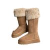 Maillard Big Hair Two Knee Snow Boots 2025 Winter Suede Round Head Northeast Thickened Fur Warm Snow Cotton