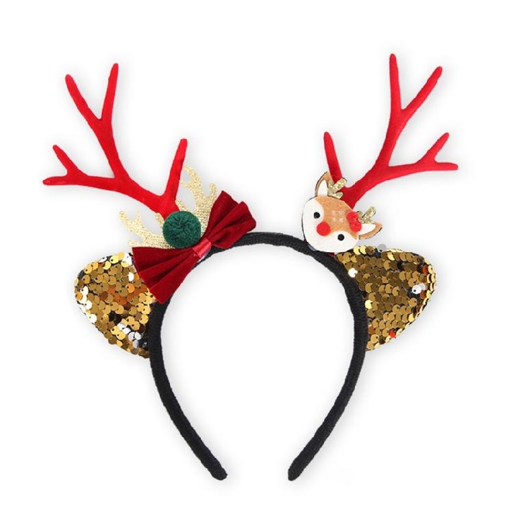 Children Christmas Ears Headbands Masquerades Halloween Hair Hoop for Kids Teens and Adults