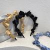 Simple Bowknot Headband Sweet Hair Bands For Women Girls Solid Color Headband Versatile Hair Accessories Headwear