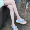 Thick-bottomed Cool Slippers for Women To Wear 2025 New Summer Shit-stepping Toe-pinching Slippers Seaside Beach Flip-flops