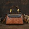 Johnature Chinese Style Embossed Leather Bag Vintage Large Capacity Women's Handbag Versatile Shoulder Bags