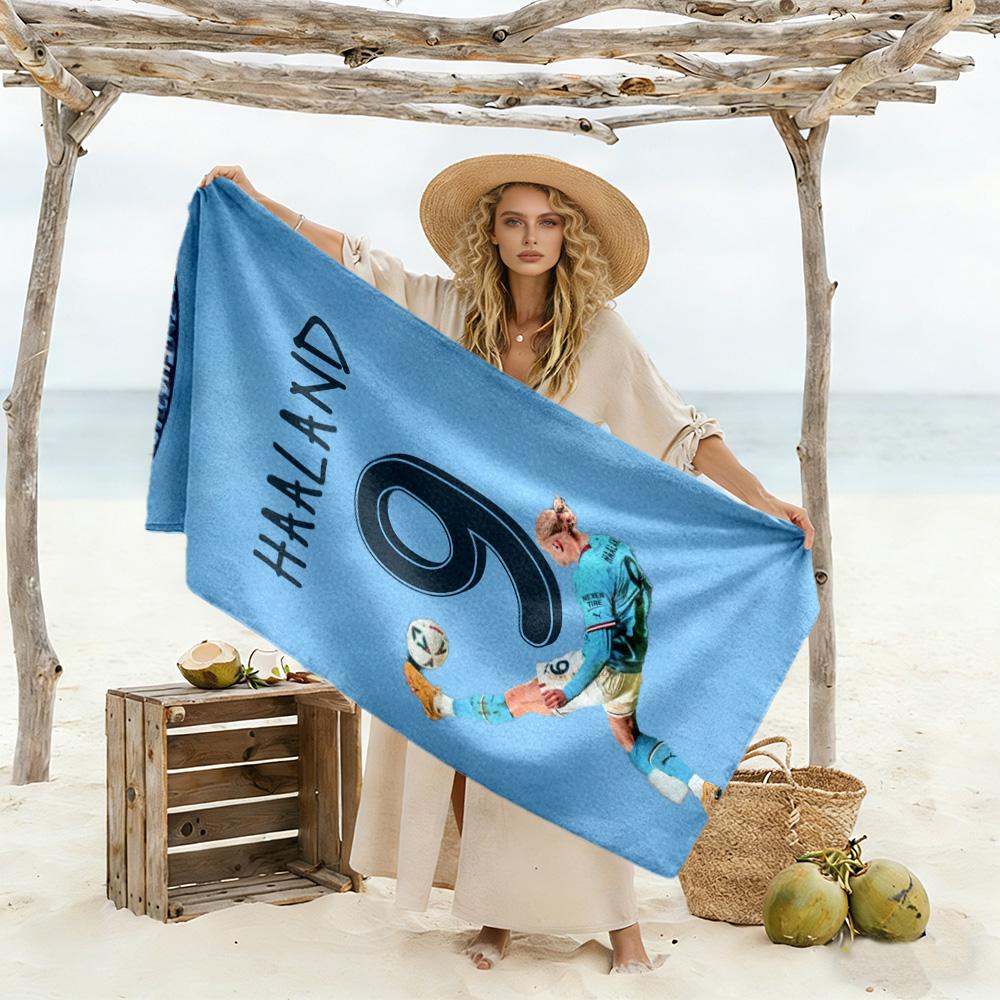 Haaland Beach Towel Quick-Dry Soft Microfiber Comfortable Lightweight