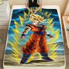 Koc Flanelowy z Nadrukiem Postaci Dragon Ball, Wysokiej Jakości, Wygodny na Wszystkie Pory Roku, Wystrój Domu, Ciepło i Komfort, Idealny na Prezenty Świąteczne