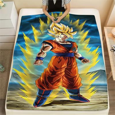 Dragon Ball Characters Print Flannel Blanket,High Quality Comfortable for All Seasons,Home Decor,Warmth and Comfort,Perfect for Christmas Gifts