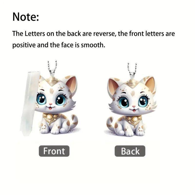 Acrylic Adorable Flat Animal Charm For Unique Car Interior Enhancement