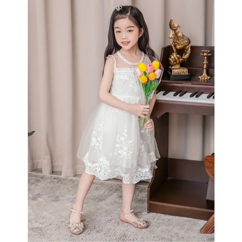 Crystal Princess Closed Toe Sandals, Soft Flat Casual Dance Shoes Summer Footwear for Big Girls