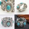 Vintage Turquoise Bracelets Jewelry Set For Female Boho Style Fashion Gift