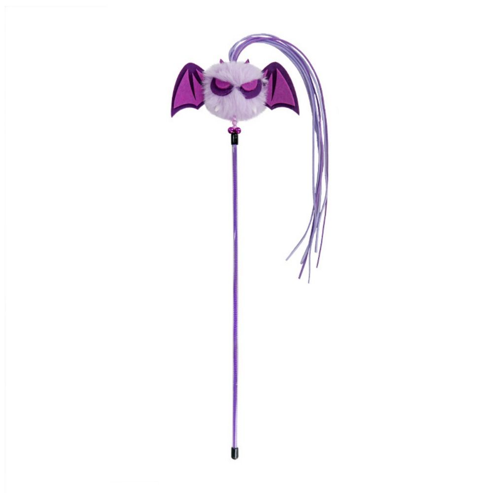 

Tassel Tassel Cat Teaser Pole With Bells Halloween Cat Teaser Stick Pet Toys Halloween фиолетовый