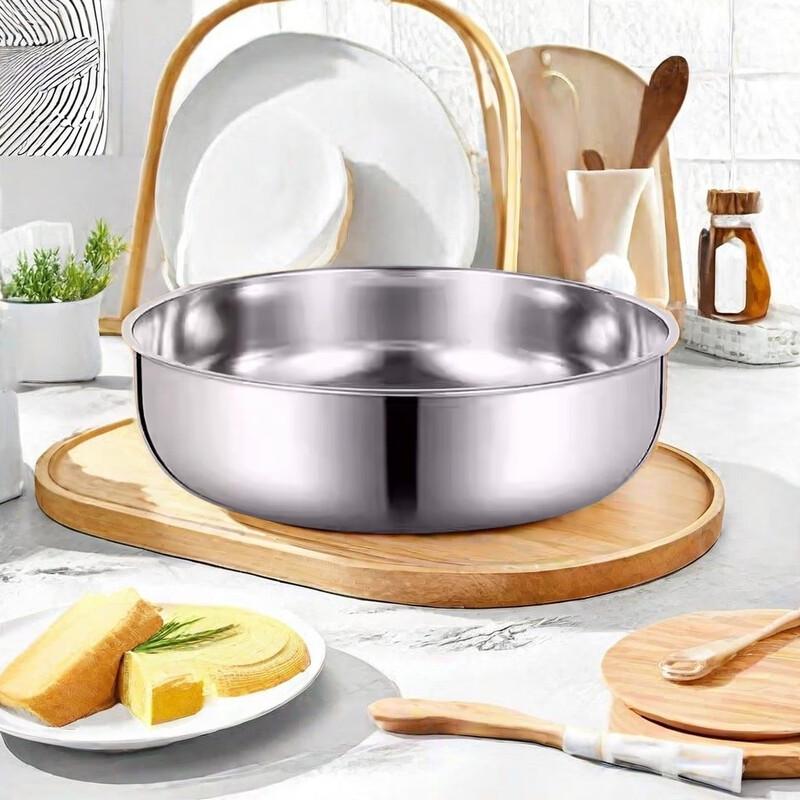 ZISIZ Round Stainless Steel Mixing Bowl