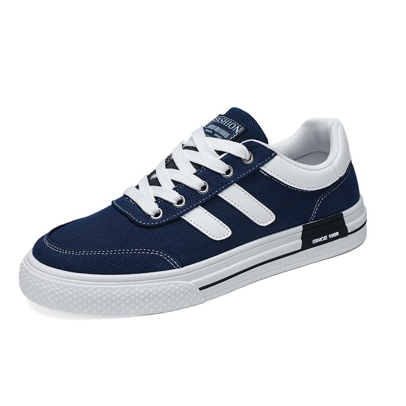 Men's Shoes 2025 Spring New Korean Version Versatile Breathable Men's Canvas Shoes Low-top Student Sports Flat Casual Shoes