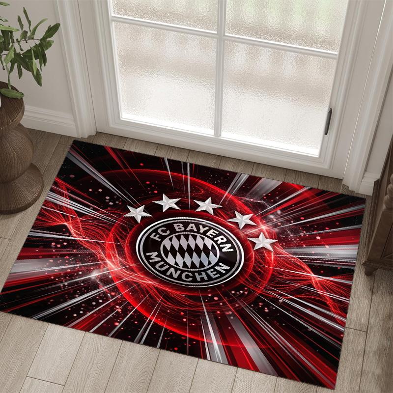 Tappeto in velluto di cristallo con design Bayern Monaco Accogliente Non?Tappeto Stampato Antiscivolo per Camera da Letto Soggiorno Ingresso