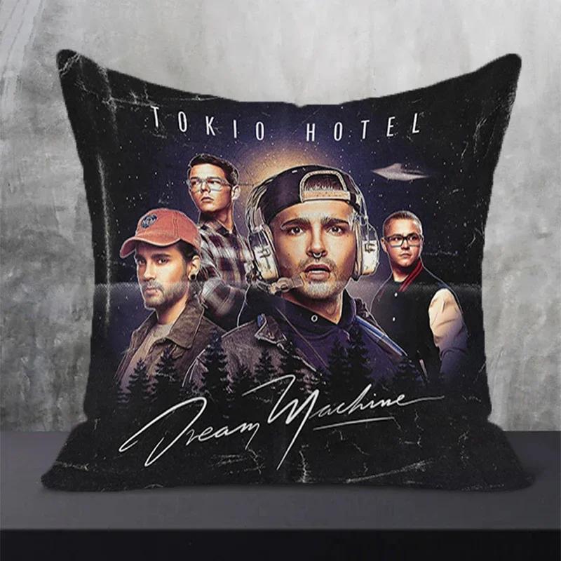 Tokio Hotel Kissenbezüge Dekorative Sofakissen Quadratischer Kissenbezug 45*45 Möbel Doppelseitiger Druck Kissenbezug Kissen