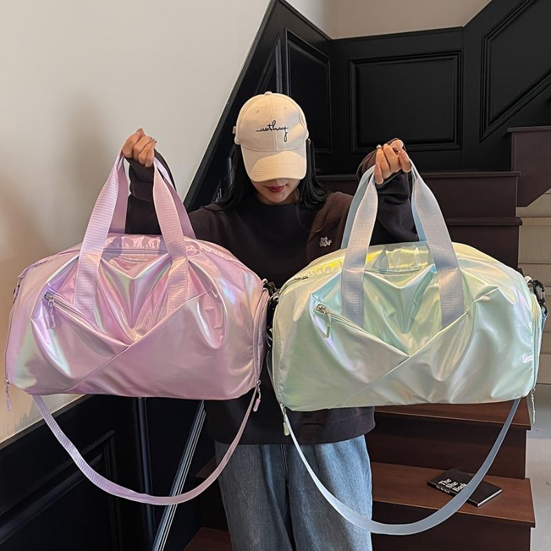 Damen Sport- und Reisetasche mit großem Fassungsvermögen - Sport-Tote aus Nylon mit Schuhfach, verstellbarem Riemen, ideal für Fitness, Reisen, Geschäftsreisen