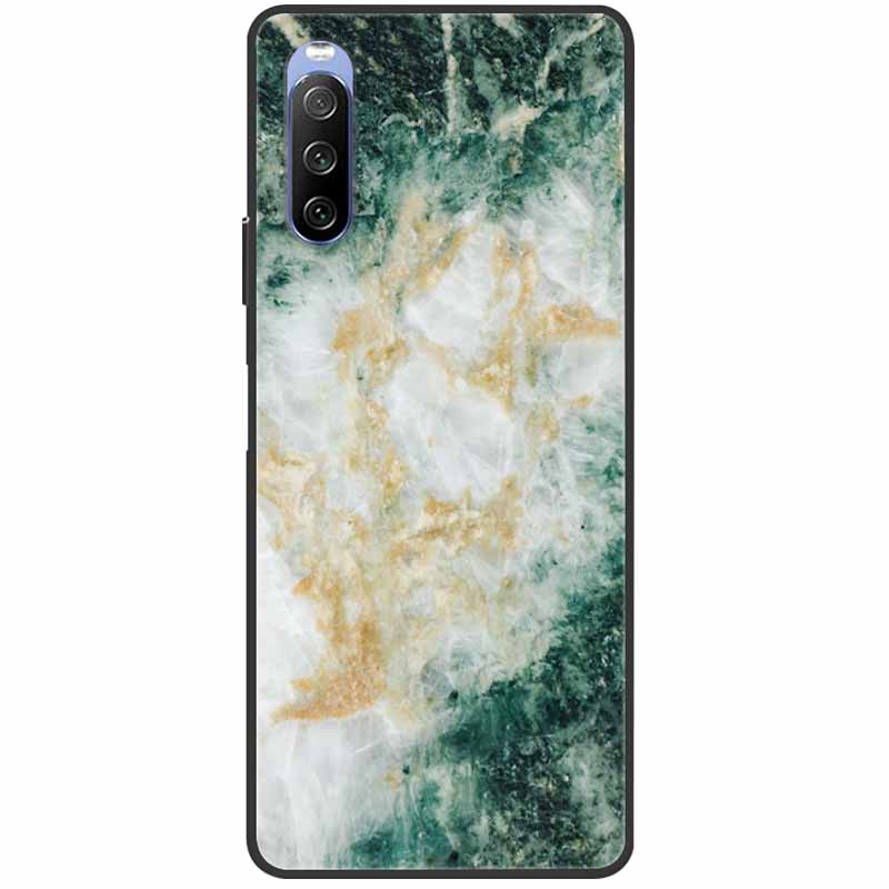 Soft Cover For Sony Xperia 10 III Case 5 III Soft Silicone Black Cases for Sony Xperia 1 III / Xperia1 XZ4 Covers Cool Marble