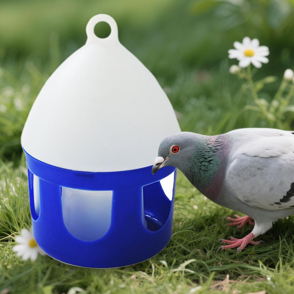 Pigeon Feeder 2L Large Bird Drinker Removable Spill-Proof Pigeon Waterer for Outdoor Bird Cage Hydration Duck Keeping Brooder