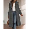 Women S Long Hooded Solid Color Long Sleeve Polyester Coat