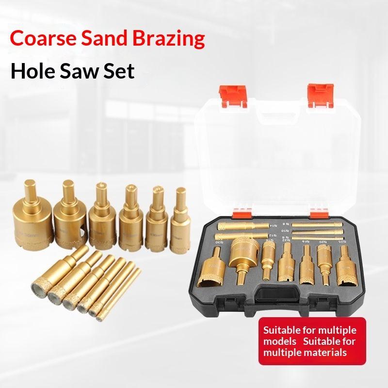 M10 Brazing Hole Opener Set, Stone Reaming Drill, Ceramic Tile Marble Granite Hole Opening, Emery Drill Bit