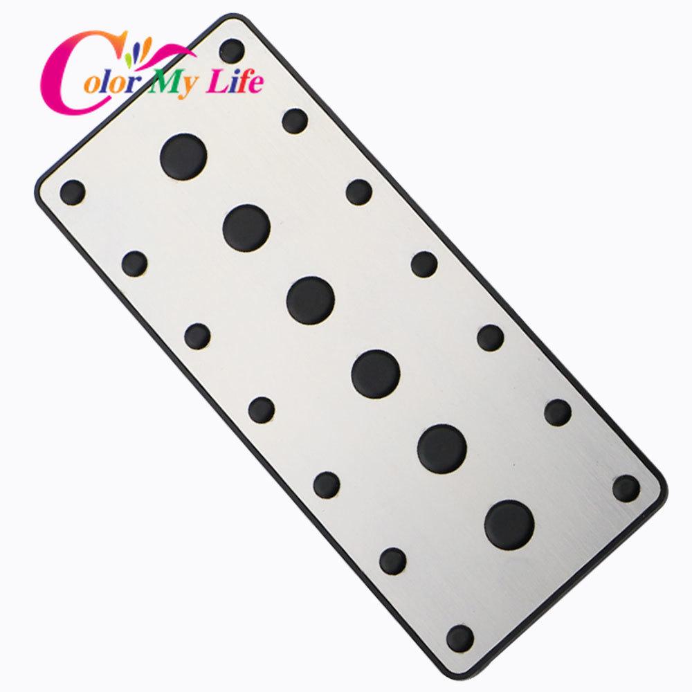 Color My Life Stainless Steel Car Pedal Protection Cover for Toyota Hilux Revo 2015 -  AT Gas Brake Dead Pedals