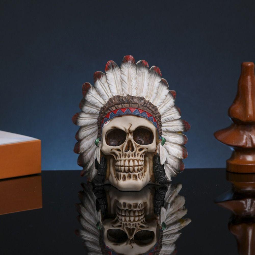 

Смола Искусственная Модель Головы Черепа Страшный Человеческий Скелет Декор на Хэллоуин Подарки Style 1