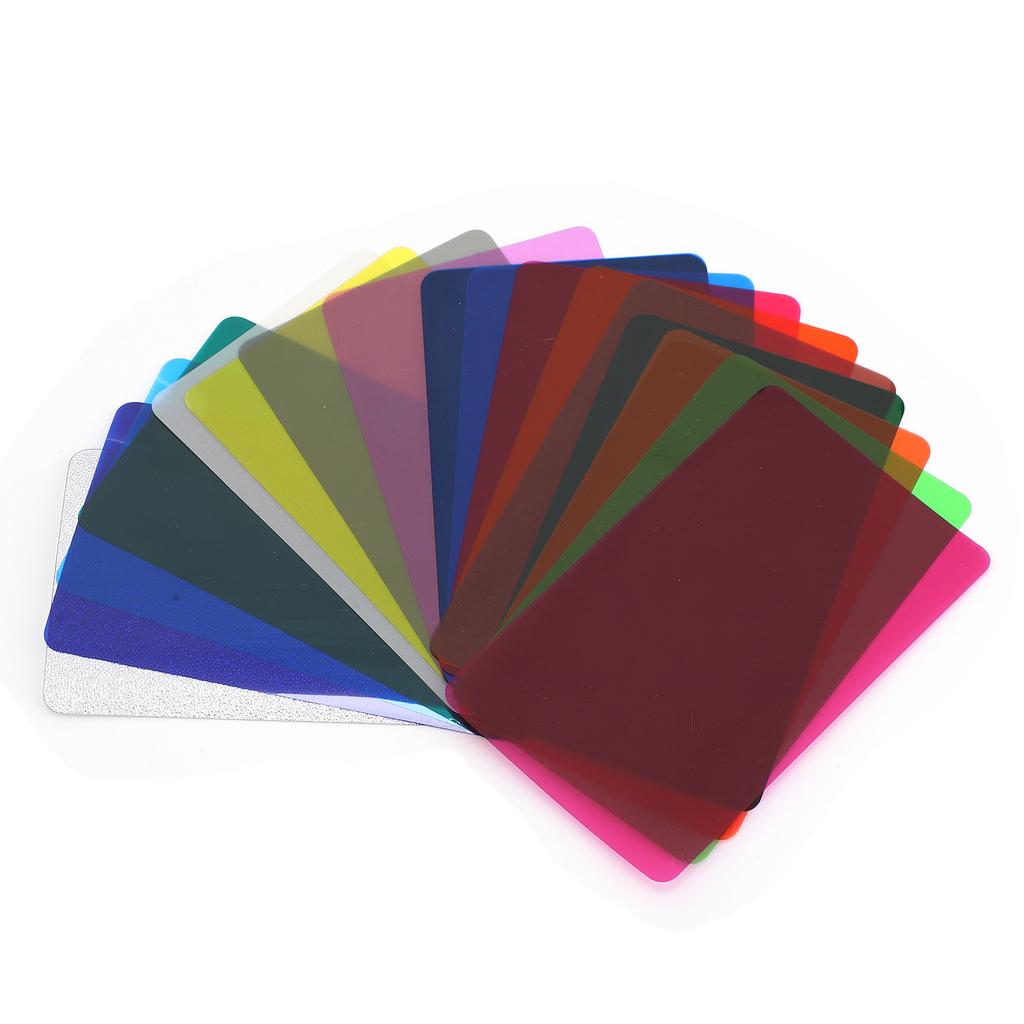 18pcs Camera Gel Filter Kit Transparency Color Film Plastic Sheets Color Correction Filter for Lighting