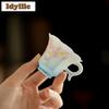 2pc/lot Hand-painted  Ear Lifting Flower Mouth Teacup Creative Tea Bowl Mug Tea-tasting Fragrance Cup Chazhan Master Cups 55ml